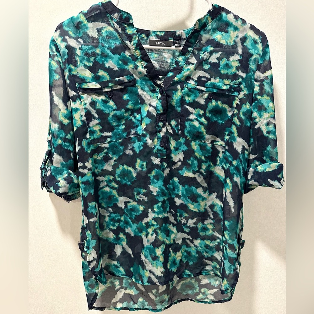 Apt. 9 Lightweight 3/4 Sleeve Blouse Size PS